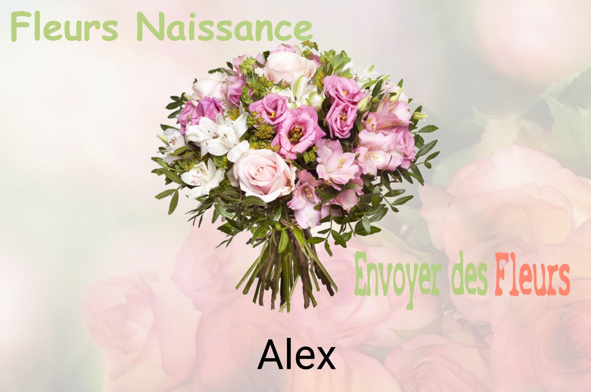 Bouquet de fleurs de naissance livré à Alex